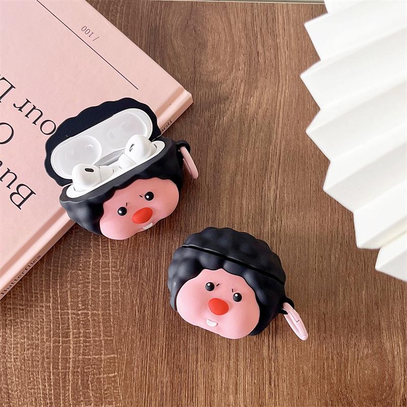 Exploding head small beaver AirPods Pro1/1 generation Apple Bluetooth wireless earphone cover cute silicone case for