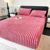 2025 Rabbit Velvet Bedsheet Bed Cover, Single Piece, Winter Thick Milk Coral Velvet Mattress Protective Cover, Dust-proof