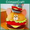 Tom And Jerry Burger Shaped Plush Toy Cute Cartoon Doll Kids Birthday Gifts