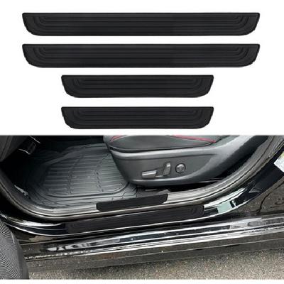Car Interior Accessories Rubber Door Sill Scuff Plate Cover Panel Step Protector