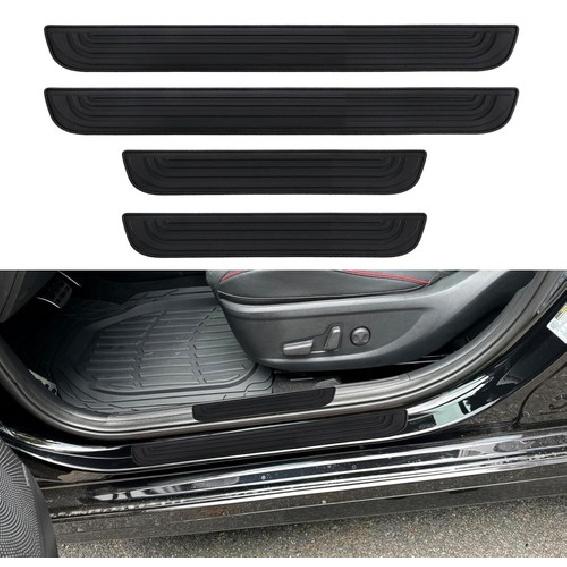 Car Interior Accessories Rubber Door Sill Scuff Plate Cover Panel Step Protector