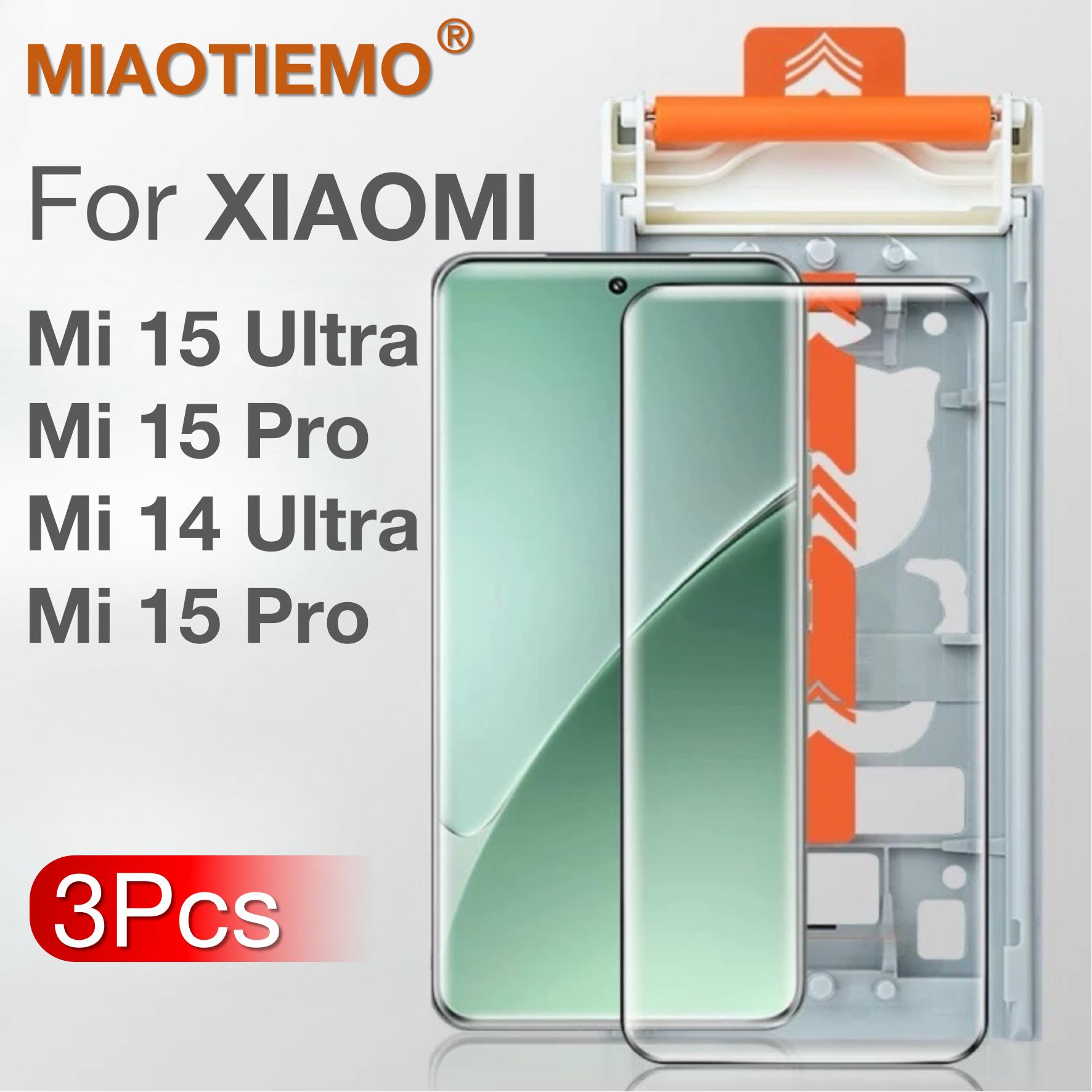 

3 штуки для xiaomi 15ultra 14ultra 15pro 14 15 ultra захисна плівка для екрана без пилу з монтажним комплектом, не загартоване скло Xiaomi Mi 14T pro чистий