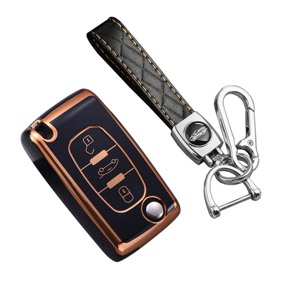 KUNIO Peugeot Dedicated Key Case Key Cover Key Holder for Peugeot Silicone Peugeot Citroen