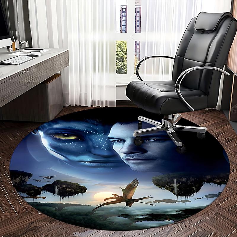 Avatar-Inspired Chair Mat - Round Carpet for Home Decor, Office Use, and Gifts0191b