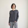0 wool half placket round neck pullover knitted sweater top women's autumn simple age-reducing sweater