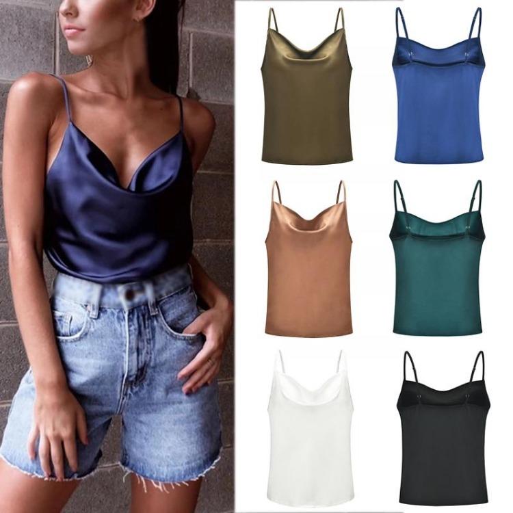 Women Sexy Backless V Neck Bandage Vest Tops for Ladies
