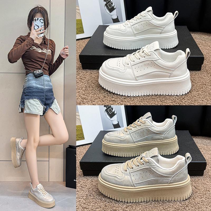 Thick-soled White Shoes Women's New Autumn Heightening Women's Shoes Versatile Senior Casual Board Shoes