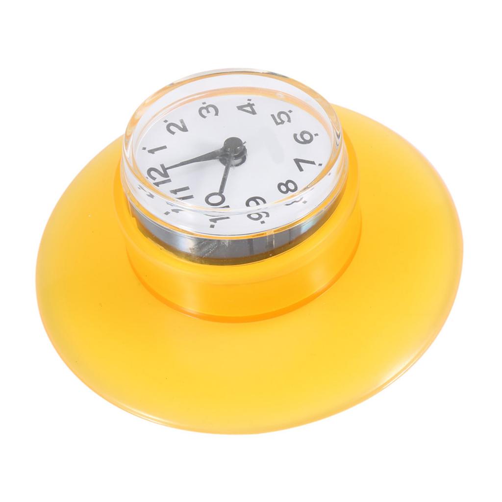 Bathroom Kitchen Mirror Suction Wall Clock Shower Waterproof Quartz Clocks Decoration White