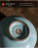 Ru Kiln Master Celadon Tea Cup: Handmade Retro Chinese Ceramic Cup in Gift Box