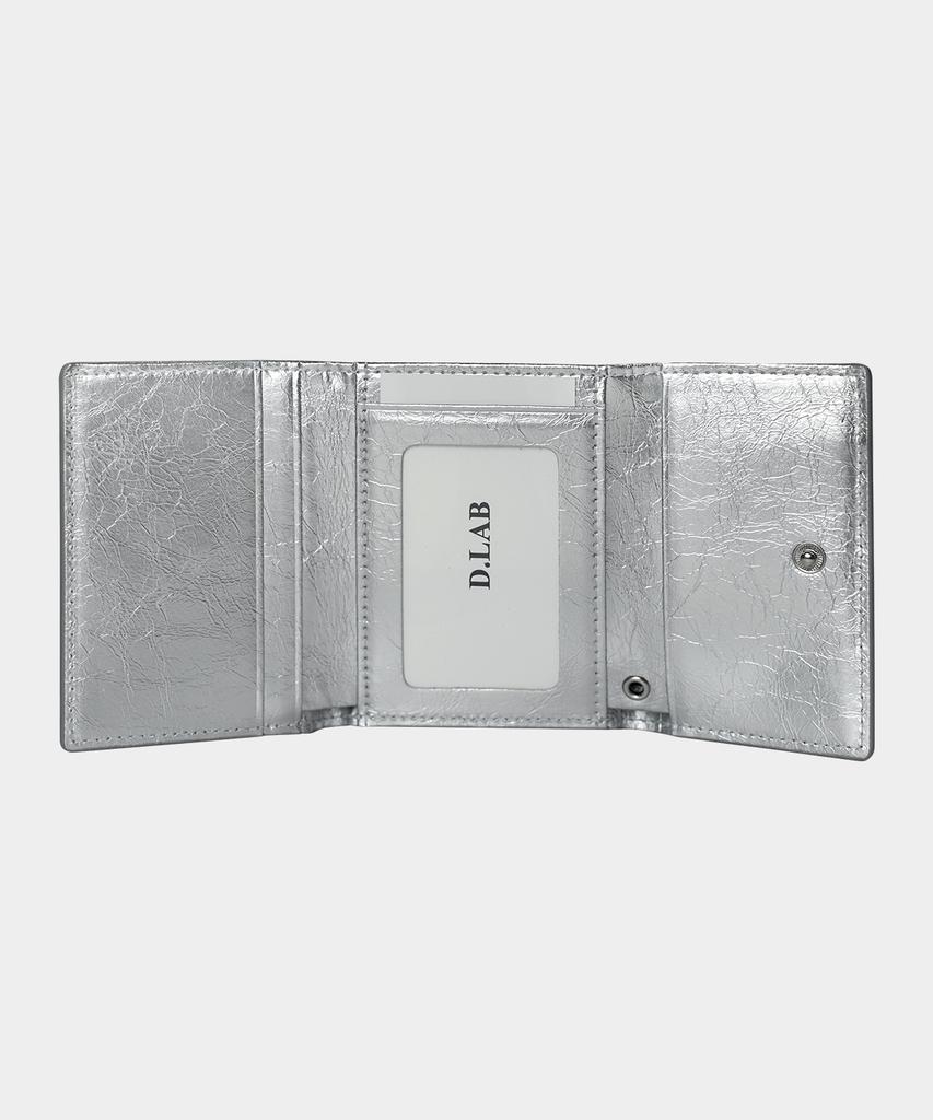 D.Lab Benny 3-Fold Wallet - Silver