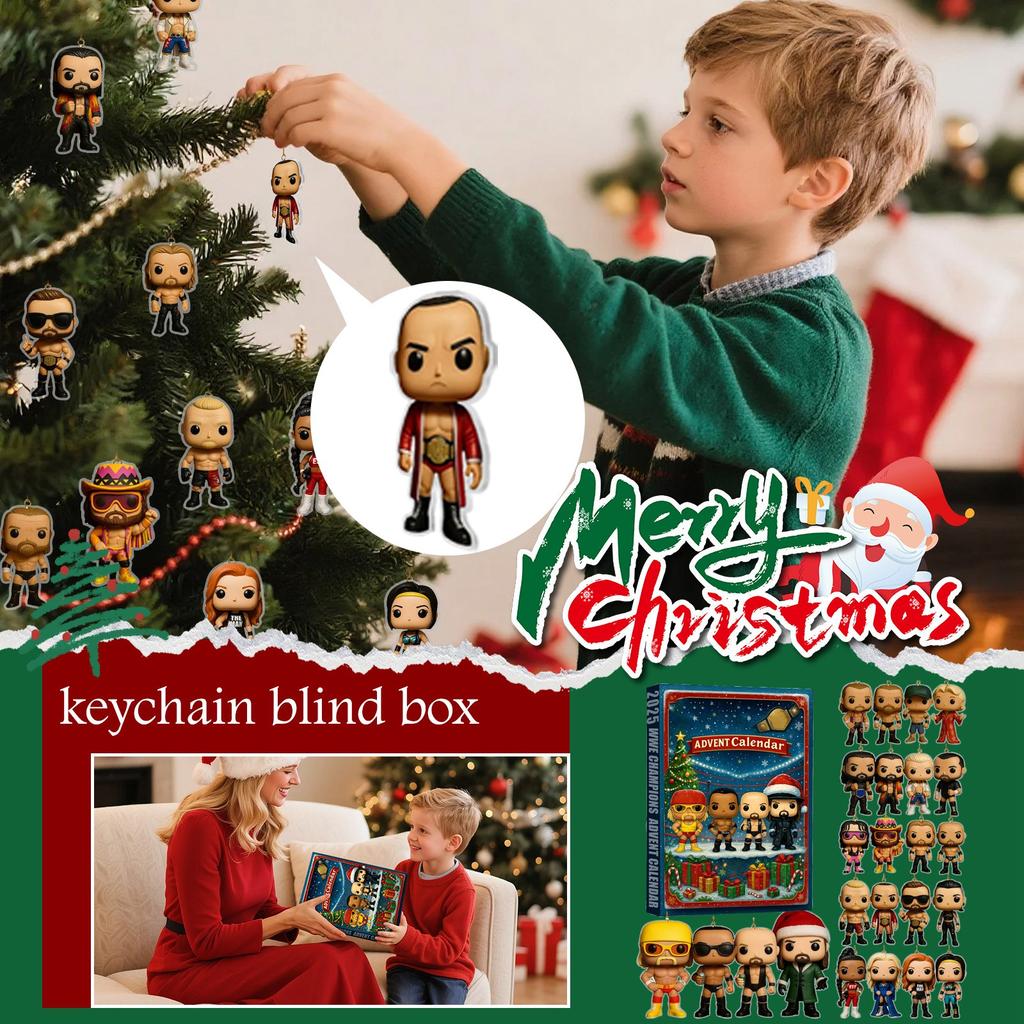 2D Flat Acrylic Material 2025 Advent Festival Blind 24 Day Countdown Calendar Christmas Tree Decoration Acrylic Pendant