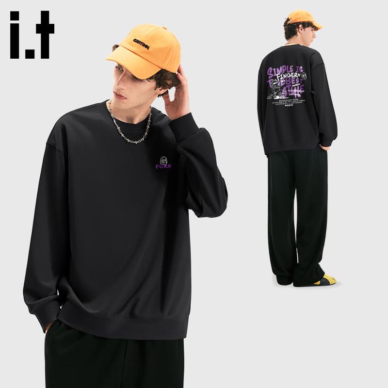 Fingercroxx IT Men s Street Style Loose Fit Sweatshirt 3XL чёрный