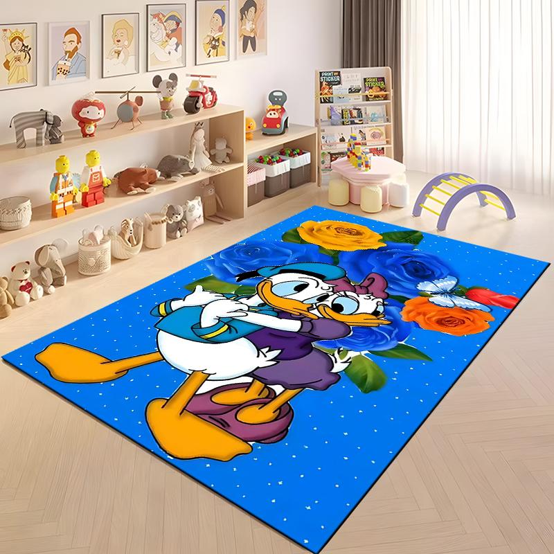 Cute Donald Duck Pattern Printed Carpets Bedroom Play Mats Rug Bedroom Decor Carpet Livingroom Rug Crawl Mat Gift Rug Potdemiel