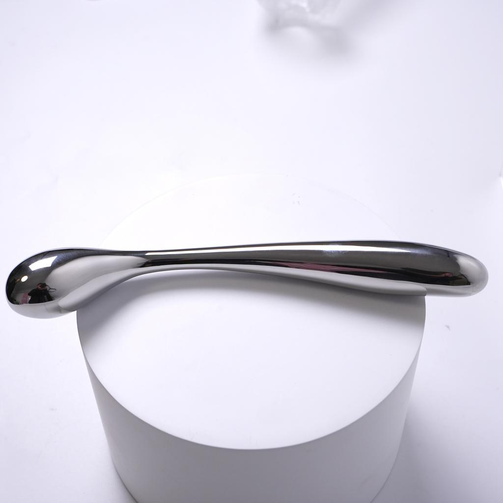 Heavy stainless steel double fake dildo G Spot wand anal beads butt plug metal prostate massager vaginal female sex toy women