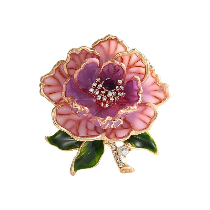 High-end Peony Brooch Female Premium Chinese Classical Brooch Pin Flower Cheongsam Hanfu Accessories