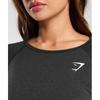 Gymshark Vital Seamless 2.0 Light Long Sleeve Top Black Marl B4a8c Bbf3