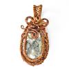 Dendritic Agate Nature Gemstone Copper Wrapped Jewelry Pendant 67 Ct Certified