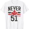 NIEMALS 51 Kanada steht nicht zum Verkauf EST. 1867 Stolzes Kanadisches T-Shirt