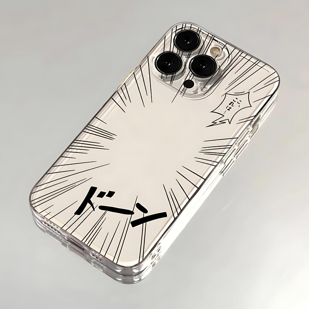 Comic lines Phone Case For iPhone 17 16e 16 15 14 13 12 11 Mini Air Pro Max X XR XSMax 7 8 Plus Transparent Soft Back Cover