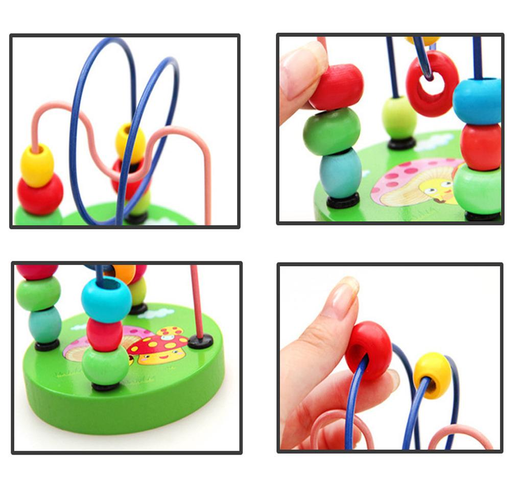 Montessori Baby Toys Wooden Roller Coaster Bead Maze Toddler Early Learning Educational Puzzle Math Toy for Children