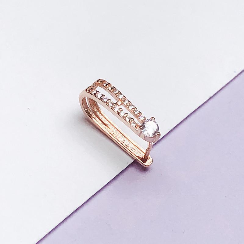 

Защитный клип из стерлингового серебра 925 пробы для подвесок среднего размера из кристалла и нефрита розового золота