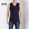 Men Summer Fitness Vest Solid Color Seamless Plus Size V Neck Sleeveless Stretchy Soft Breathable Quick-drying Pullover Casual Men Gym Sport Tank Top