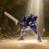 MyBuild Sci-Fi Cage 5027 - Blue Armor Mech with Great Sword  Movable Robot Model  Ages 14+