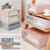 Household Plastic Transparent Container Organizer Storage Box Stackable Drawer