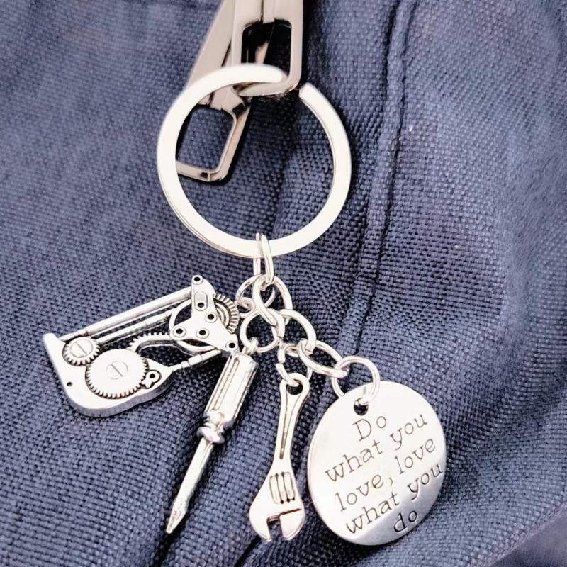 Dad Car Screwdriver Wrench Gadget Key Chain Father's Day Gift Jewelry Keychain