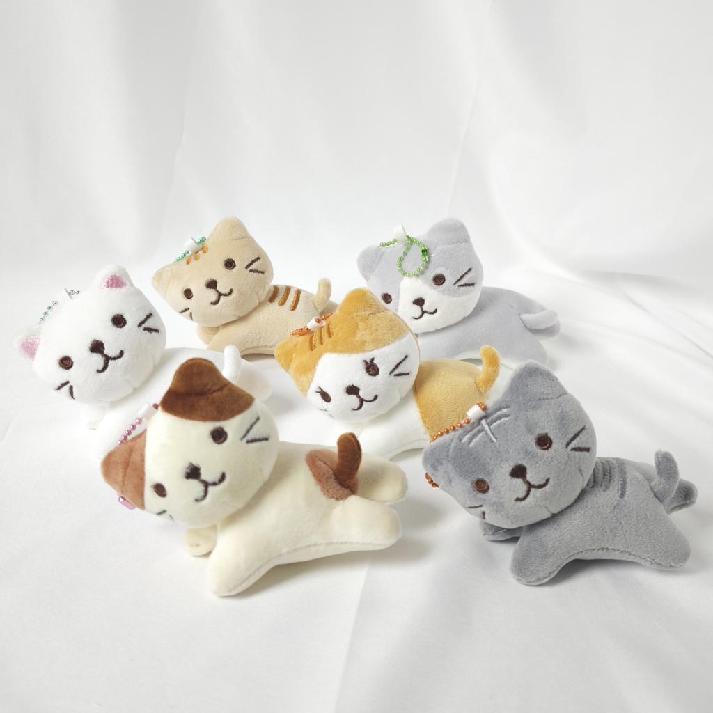 Plyšová kočka, Panenka kotě, Přívěsek na batoh, Domácí mazlíček, Strojová panenka