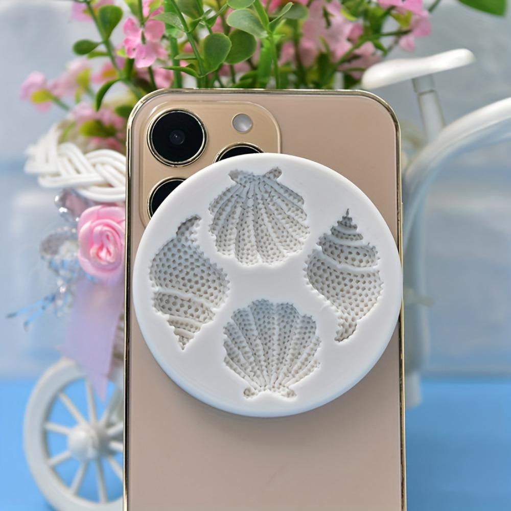 1pc Intricate Seashell & Conch Shape Silicone Mold - Perfect for DIY Crafts, Resin & Baking with Detailed Leaf Patterns and Textured Surfaces