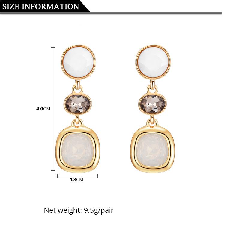 Statement Without Piercing Clip On Earrings Long Geometric Ear Clips for Women Luxury Wedding Rhinestone Gold Earring