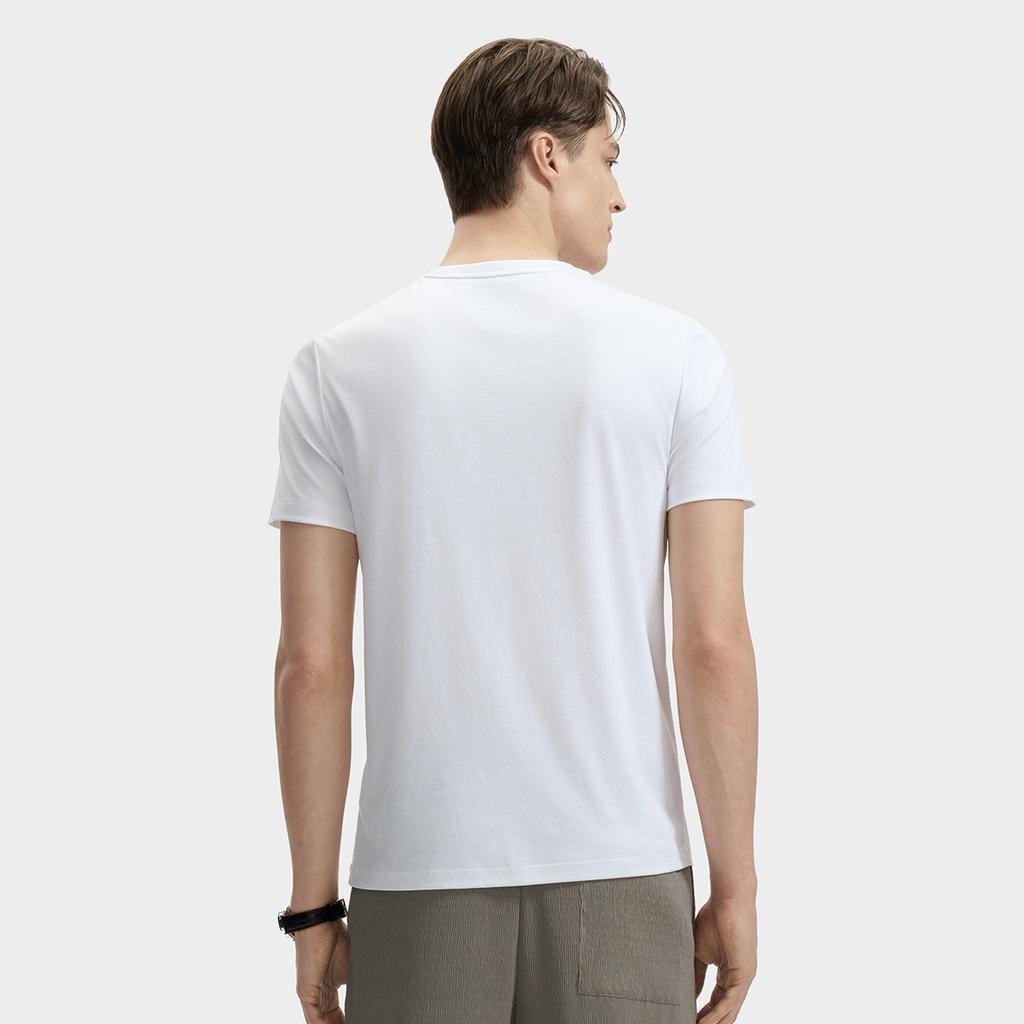 FILA Solid Color Casual Logo Print T-Shirt Men Tops F11M432108FWT