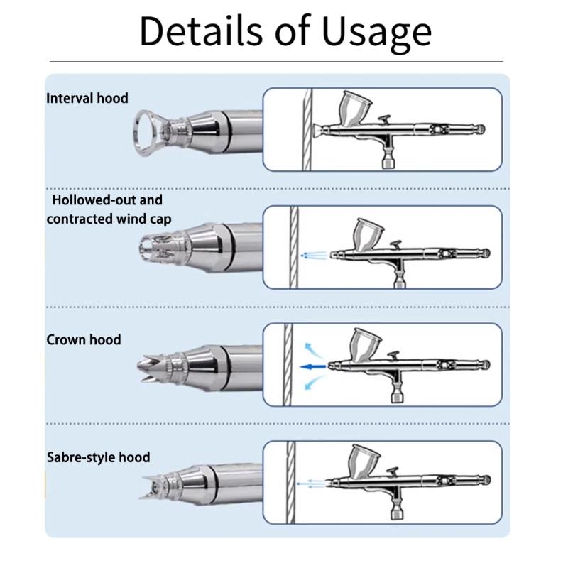 Precise Engineered Airbrush Needle Protector Nozzle Cap Crafted from Wear Resistant Alloy For 130 131 180 Models