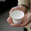 Matte Finish Fat White Integrated Tea Filter Ceramic Tea Strainer Fine Carved Ceramic Hole Filter Screen Tea Ceremony Accessory