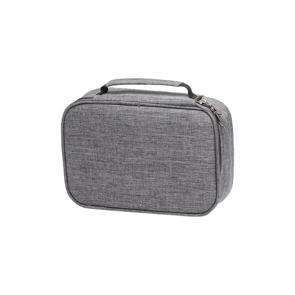 Portable Lunch Bag Insulated Storage Tote with Zipper Closure and Handle for Office School Travel Picnic Use