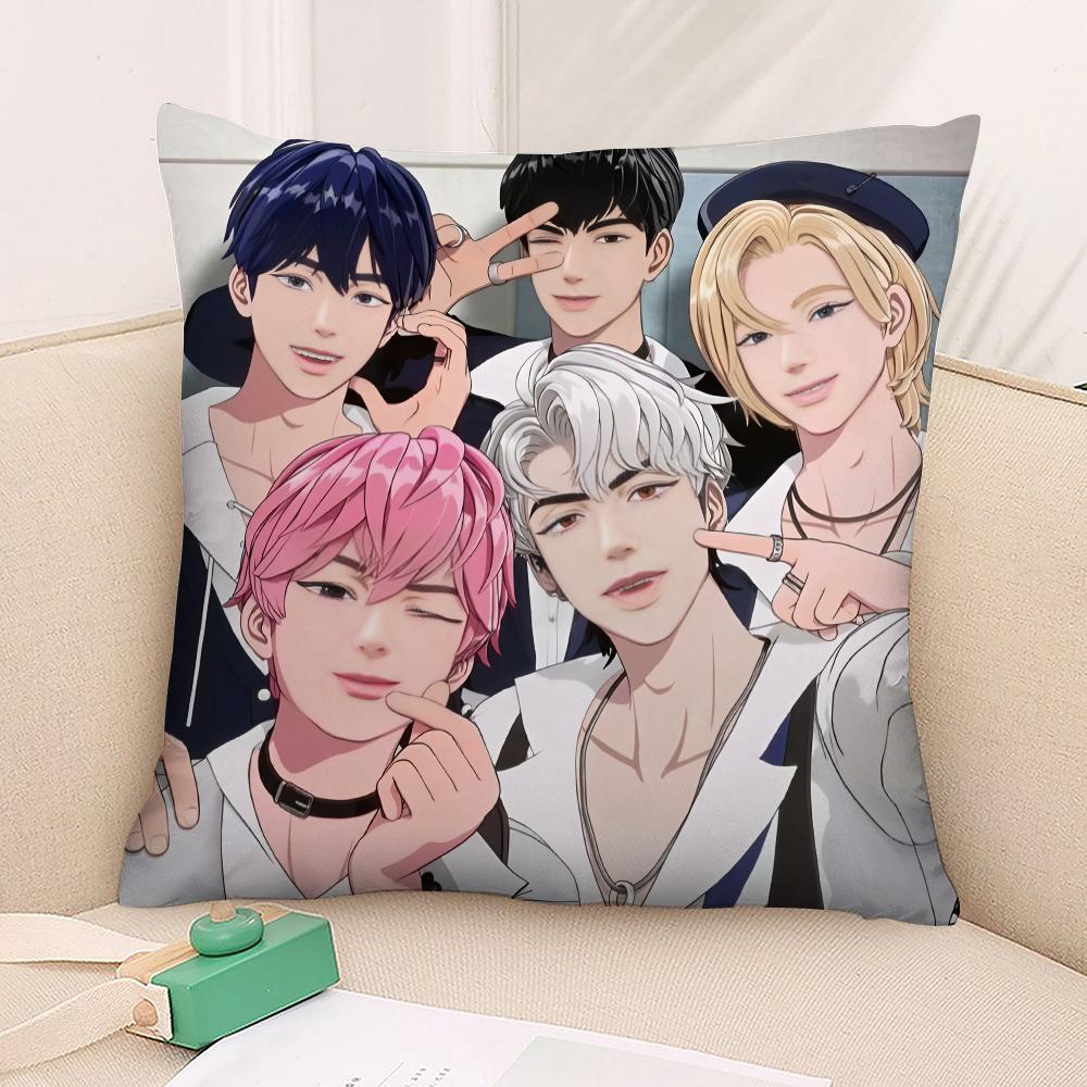 Kpop Style P-Plave Pillow Case 3D Print Polyester Fiber 40*40 Cm Home Sofa Throw Pillow Cover Decoration Festival Gift
