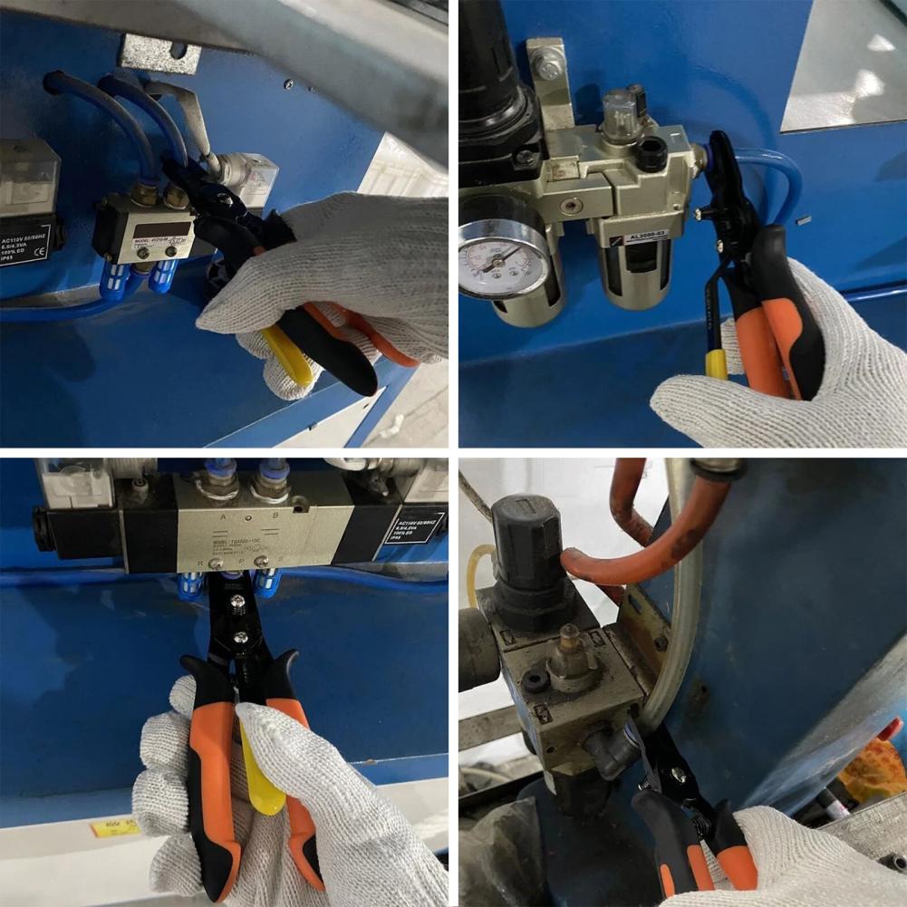 Pneumatic Disconnect Tool Set Push-to-Connect Fittings Removal Quick Air Hose Disconnect Pliers for Maintenance