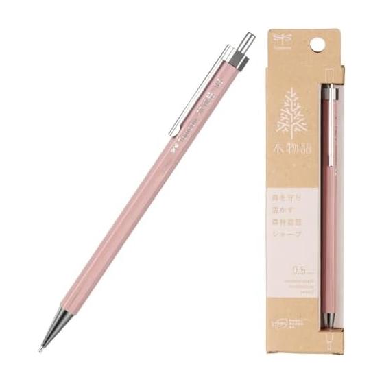 Tombow Pencil Mechanical Pencil, Mokumonogatari, 0.5mm, Wood Barrel, Lilac Pink, DHA-151F