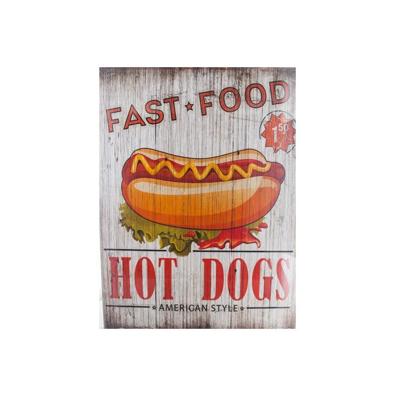 KOOPMAN - FAST FOOD HOT DOGS CUADRO DE MADERA