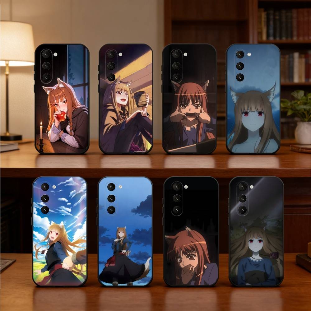 Anime R-SpiceT And B-WolfS Phone Case For Samsung Galaxy A73,A21s,A22,A31,A52,A53,A71,A41Soft Black Shell