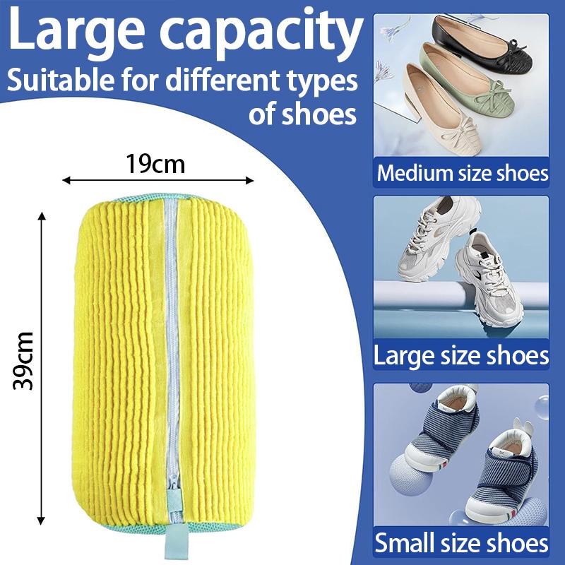 1/2/4PCS Durable Shoe Washing Machine Bag Fluffy Fiber Laundry Bag Durable Padded Net Polyester Reusable Shoe Protector XYD02
