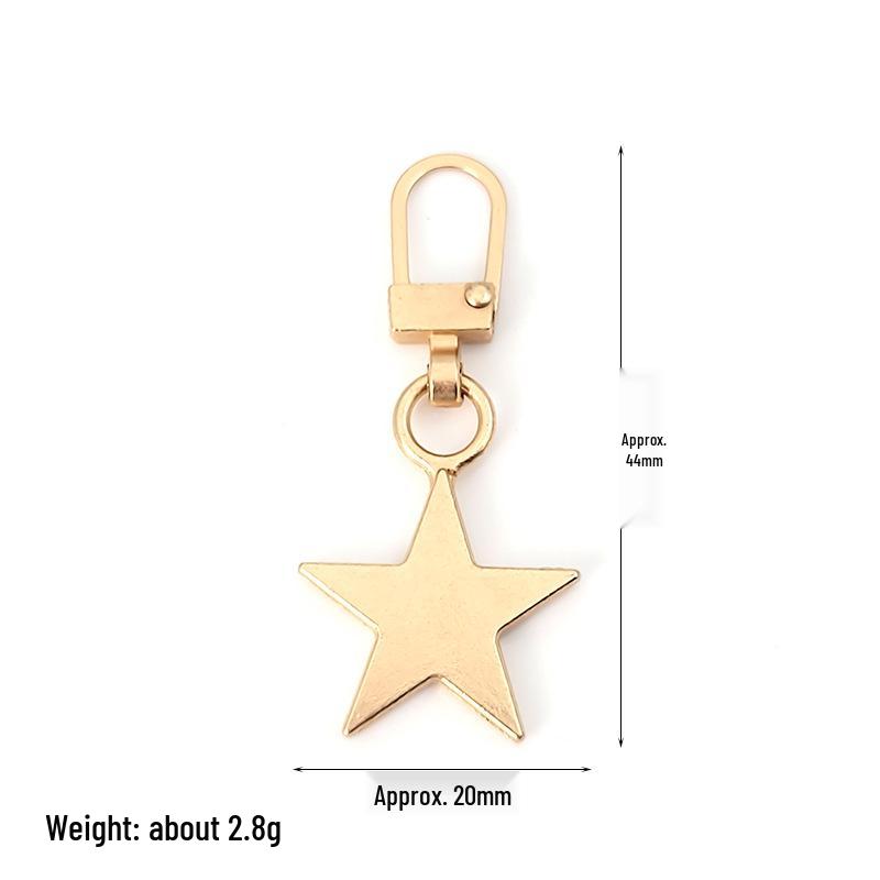 Detachable Metal Zipper Pull Tab Accessory for Bags, Shoes, and Clothes Repair