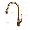 Tuqiu Gold Pull Out Kitchen Faucet Black Kitchen Tap 360 Rotate Sink Faucet Brass Chrome/ Nickel /Black Swivel Sink Mixer Tap
