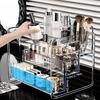 1pc Desktop Cosmetic Organizer Acrylic Transparent Slanted Storage Basket for Makeup, Lipstick, Perfume, Facial Mask, and Other