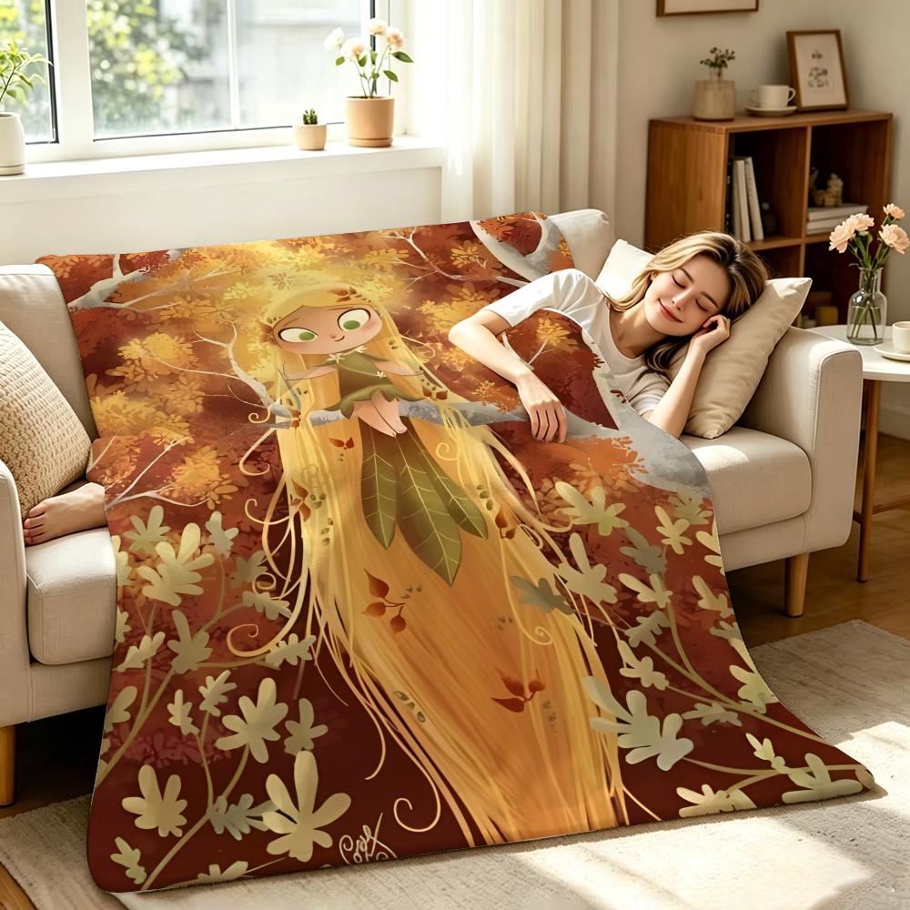Movie WWolfwalkers Throw Soft Warm Flannel Throw Blanket Multiuse for Sofa Bed Office Nap