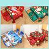 Christmas Cartoon Chair Covers And Tablecloths Set With Elastic Fit For Holiday Home Decor