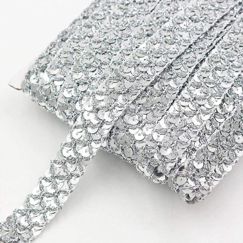 5/10M 20mm Spīdīgu mežģīņu apmale Pīta lente Dekorācija Lentes Cosplay skatuves kostīmi DIY cepure Bagāža Šūšanas piederumi