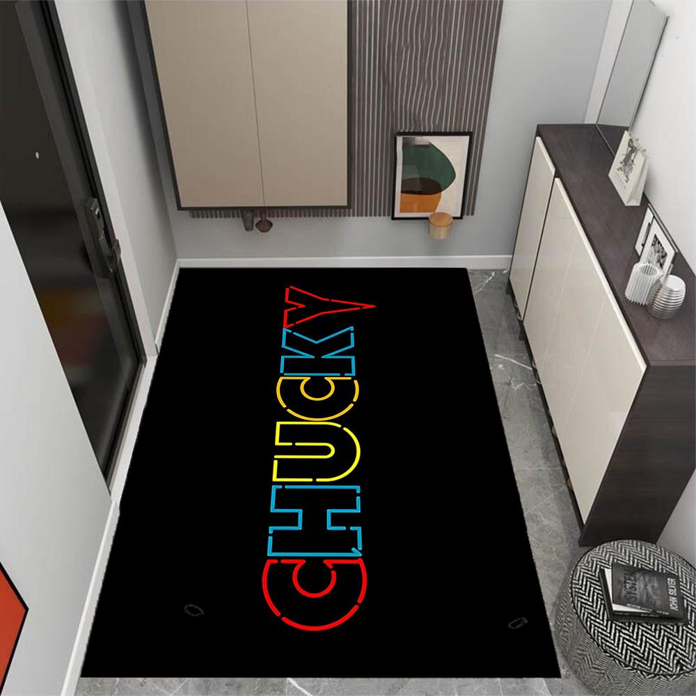 Chucky's Country Adventure Themed Anti-Slip Rugs - Polyester Home Decor, Suitable for Bedrooms, Living Rooms, Doorways, Studios, and Decorations
