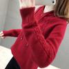 Hooded Sweater Women's Autumn and Winter Long Sleeved Knitted Sweater Loose and Lazy Style Hoodie Top Rest Pullover